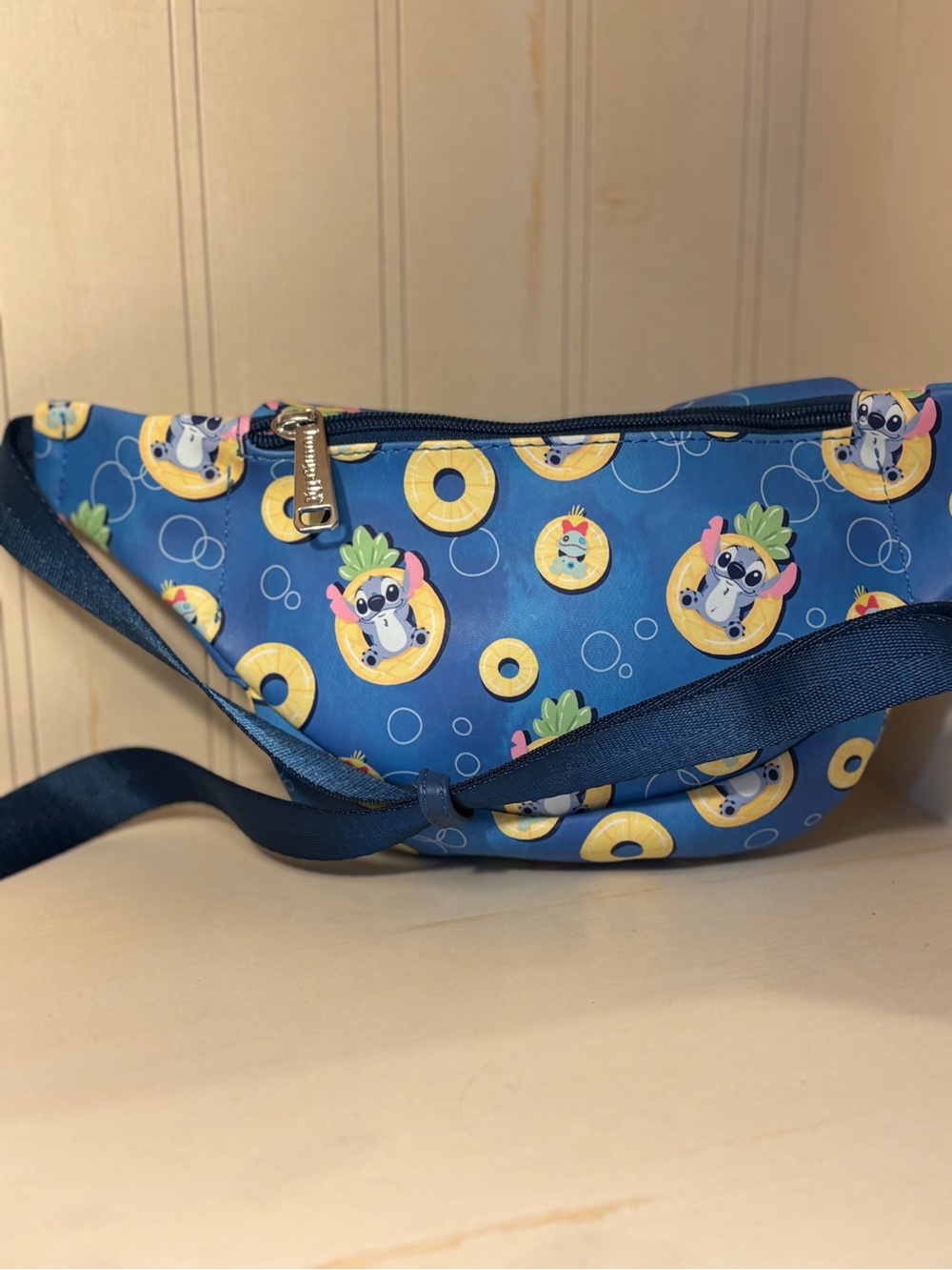 Loungefly Blue Stitch Pineapple Pool Float Belt Bag - Picture 3 of 5